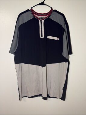 Benjamin Black Black & Cream Short Sleeve with 1/4 Zipper